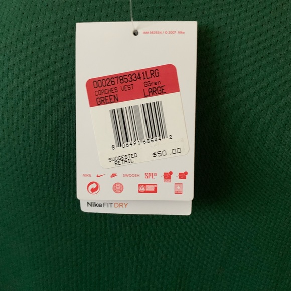 NWT Nike Fit Dry Baylor Bears Baseball Jersey Vest - Picture 7 of 7